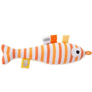 Мягкая игрушка Кот Басик Baby в слюнявчике с рыбкой-погремушкой 20 см Budi Basa фото 4