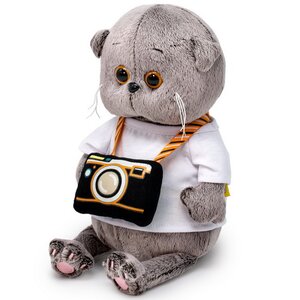 Мягкая игрушка Кот Басик Baby с фотоаппаратом 20 см Budi Basa фото 2