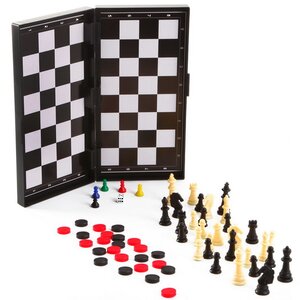 Игры в дорогу Удачная партия 3 в 1: Шашки, Шахматы, Бродилка Bondibon фото 3