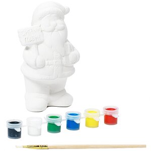 Набор для раскрашивания Елочная игрушка - Дед Мороз 14 см, керамика Bondibon фото 2