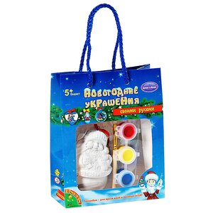 Набор для раскрашивания Елочная игрушка - Снеговик, керамика Bondibon (Бондибон) фото 1