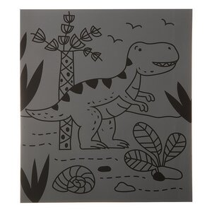 Гравюра для детей Динозавр цветная 22*22 см, 1 уровень сложности Bondibon фото 3
