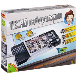 Набор для опытов Науки с Буки: Техно лаборатория + 8 экспериментов Bondibon фото 1