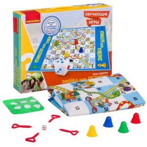 Напольная игра ходилка Змейка или лестница Bondibon фото 4