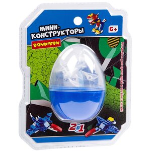 Мини-конструктор Динозавр 2 в 1, 45 деталей, синий Bondibon фото 1