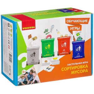 Обучающая настольная игра Сортировка мусора Bondibon фото 2