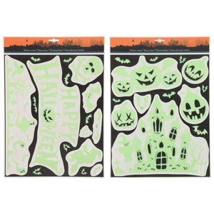 Набор светящихся наклеек на Хэллоуин - Happy Halloween 60*42 см, 2 шт