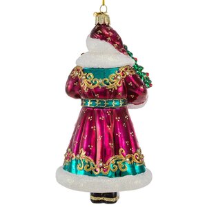 Стеклянная елочная игрушка Babbo Natale - Волшебник из Ветраллы 18 см, подвеска Kurts Adler фото 3