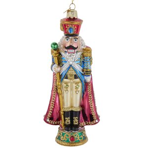 Стеклянная елочная игрушка Щелкунчик - Королевский Дворец Мадрида 18 см, подвеска
