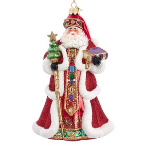 Стеклянная елочная игрушка Санта Клаус - Чудо Фламандского Двора 18 см, подвеска Kurts Adler фото 1
