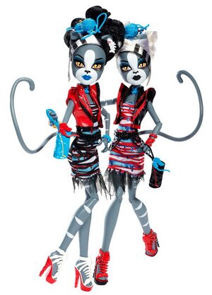 Набор кукол Пурсефона и Мяулодия Зомби Шейк 26 см (Monster High) Mattel фото 4