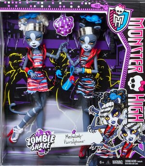 Набор кукол Пурсефона и Мяулодия Зомби Шейк 26 см (Monster High) Mattel фото 5