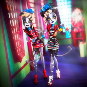 Набор кукол Пурсефона и Мяулодия Зомби Шейк 26 см (Monster High) Mattel фото 9