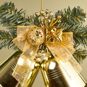 Елочное украшение Колокольчики 12 см золото Snowhouse фото 3