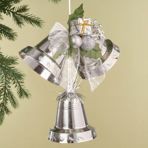 Елочное украшение Колокольчики 20 см серебряный Snowhouse фото 4