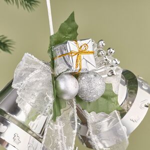 Елочное украшение Колокольчики 20 см серебряный Snowhouse фото 2