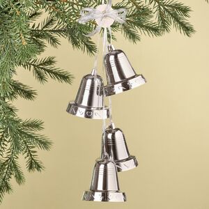 Гирлянда из колокольчиков 32 см серебряная