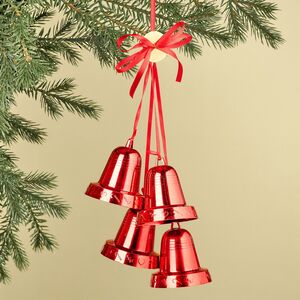 Гирлянда из колокольчиков 32 см красная