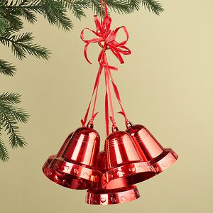 Гроздь колокольчиков 45 см красная