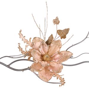 Искусственная магнолия Elven Hairpin 28 см, клипса Goodwill фото 1