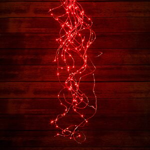 Гирлянда Лучи Росы 15*1.5 м, 200 красных MINILED ламп, проволока - цветной шнур, IP20 BEAUTY LED фото 1