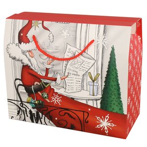 Подарочный пакет-коробка Sweet Christmas - Утро Санты 28*23 см Due Esse Christmas фото 1