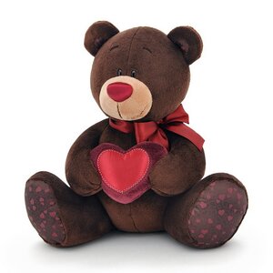 Мягкая игрушка Медведь Choco с сердцем 15 см, Orange Choco&Milk