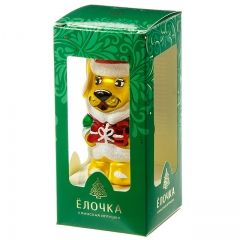 Стеклянная елочная игрушка Зодиак - Собака с подарком 8 см, подвеска Фабрика Елочка фото 2