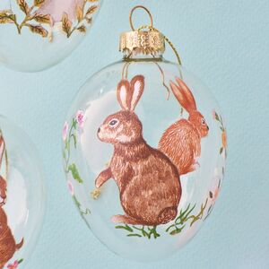 Декоративные украшения Пасхальные Яйца - Добрый Кролик 6 см, 3 шт, стекло Koopman (Купман) фото 3