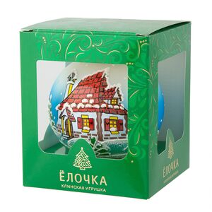 Стеклянный елочный шар Зимний Мотив 9 см Фабрика Елочка фото 2