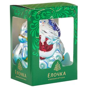 Стеклянная елочная игрушка Зодиак - Лошадка с Дедом Морозом 8 см Фабрика Елочка фото 6