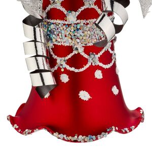 Елочная игрушка Колокольчик Дебют 8 см красная, стекло Фабрика Елочка фото 3