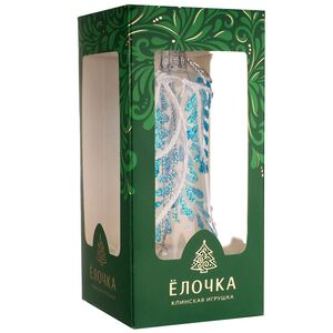 Елочная игрушка Колокольчик Веточка 9 см, стекло Фабрика Елочка фото 5