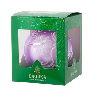 Стеклянный елочный шар Гармония 9 см сиреневый Фабрика Елочка фото 2