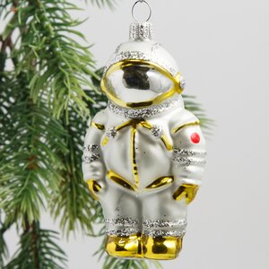 Набор стеклянных елочных игрушек Космический, 3 шт, золотой, подвеска Фабрика Елочка фото 6
