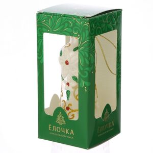 Стеклянная елочная игрушка Колокольчик Цветение 9 см, подвеска Фабрика Елочка фото 3