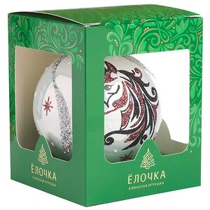 Стеклянный елочный шар Зодиак - Лошадка Джоси 9 см перламутровый Фабрика Елочка фото 4