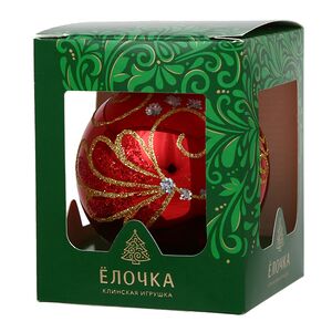 Стеклянный елочный шар Вариация 7 см красный Фабрика Елочка фото 2