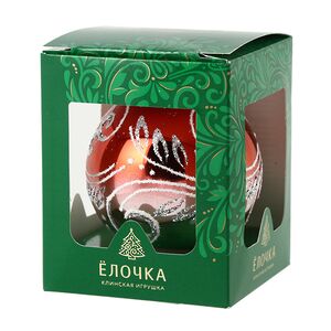 Стеклянный елочный шар Интрига 7 см красный Фабрика Елочка фото 2