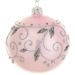 Стеклянный елочный шар Жасмин 8 см розовый Фабрика Елочка фото 1