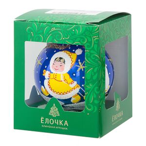 Стеклянный елочный шар Сахая 8 см синий Фабрика Елочка фото 3