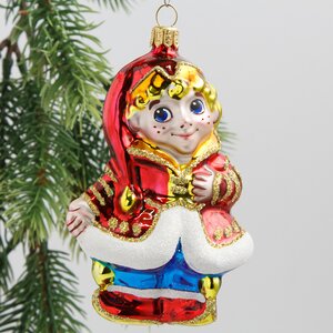 Набор стеклянных елочных игрушек Театр 8-11 см, 3 шт, подвеска Фабрика Елочка фото 4