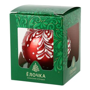 Стеклянный елочный шар Лилейный 7 см красный Фабрика Елочка фото 2