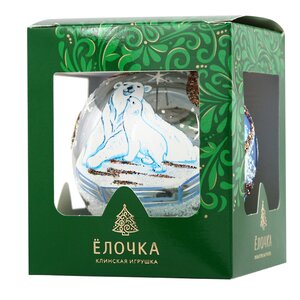 Стеклянный елочный шар Полярный 9 см Фабрика Елочка фото 3