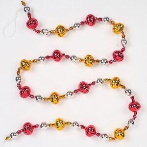 Стеклянные бусы на елку Дольки 120 см