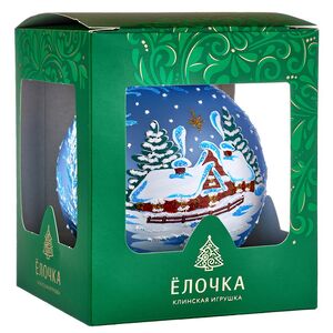 Елочный шар Морозное Утро 10 см, стекло Фабрика Елочка фото 5