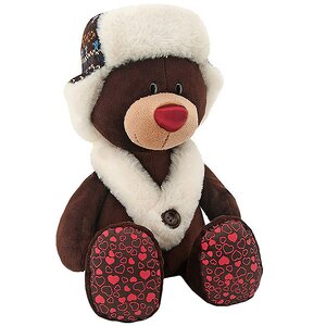 Мягкая игрушка Медведь Choco в ушанке 30 см, Orange Choco&Milk Orange Toys фото 1