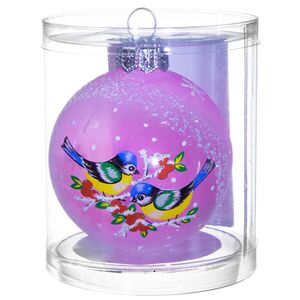 Стеклянный елочный шар Орбита 6 см розовый Фабрика Елочка фото 2