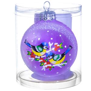 Стеклянный елочный шар Орбита 6 см сиреневый Фабрика Елочка фото 2