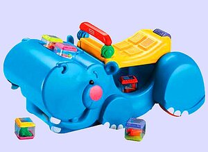 Ходунки-каталка "Бегемот с кубиками" Fisher Price фото 1
